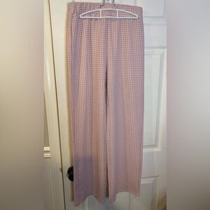 Soft Pink and White Gingham Check Pants